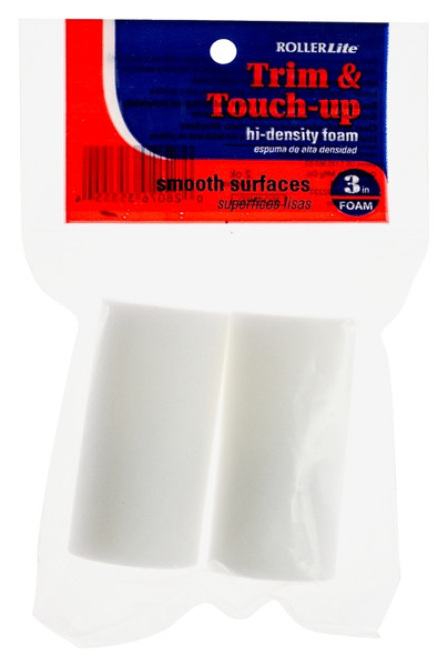 RollerLite Trim & Touch-Up 3FOAMFD Mini Roller Cover Refill, 3 in L, Foam Cover [SKU: ORG4339990]
