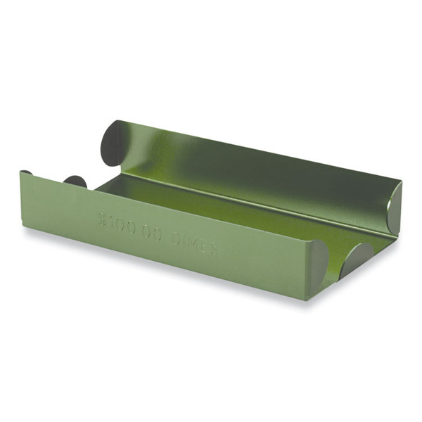 Metal Coin Tray, Dimes, Stackable, 3.5 x 10 x 1.75, Green [SKU: CNK560067]