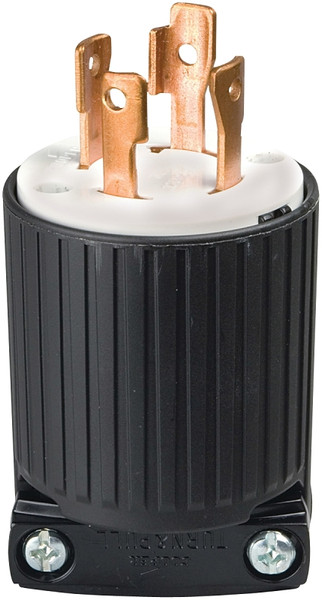 Eaton Wiring Devices L1430P Electrical Plug, 3 -Pole, 30 A, 125/250 V, NEMA: NEMA L14-30, Black/White [SKU: ORG6103287]