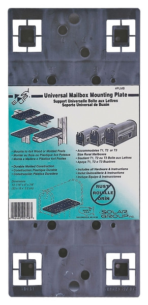 Gibraltar Mailboxes PLMB0060 Universal Mailbox Mounting Board, Plastic, Black [SKU: ORG6198063]