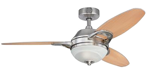 Westinghouse 7224400 Ceiling Fan with Light Fixture, 3-Blade, Beech/Weathered Maple Blade, 46 in Sweep, Plywood Blade [SKU: ORG1527514]