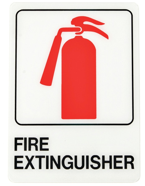 SIGN FIRE EXTNGR 5X7IN PLASTIC [SKU: ORG6718688]