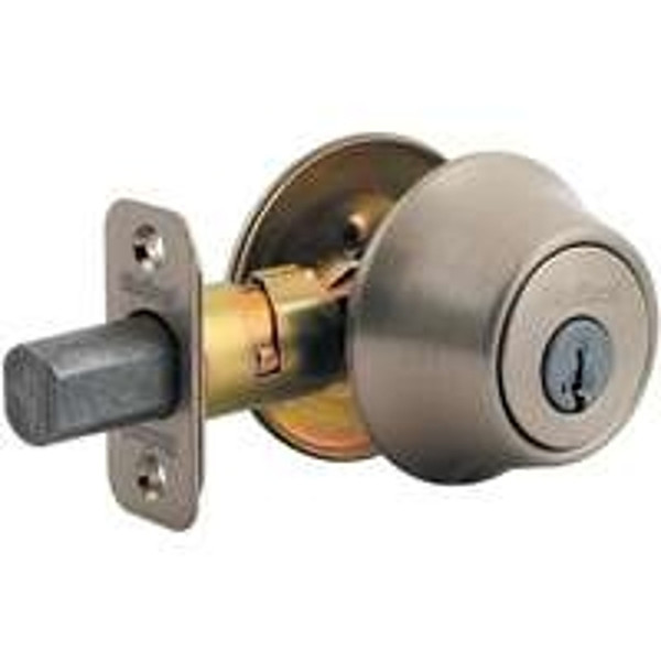Kwikset 660 15 RCAL RCS Deadbolt, SmartKey Key, Metal, Satin Nickel, 2-3/8 to 2-3/4 in Backset, K3 Keyway [SKU: ORG8196271]