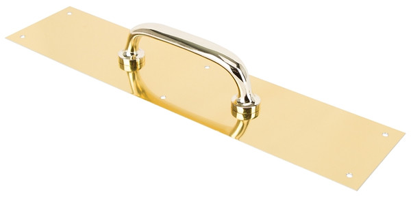 ProSource 32239BBB-PS Door Pull Plate, 3-1/2 in W, 15 in D, 1-5/8 in H, Aluminum, Brass [SKU: ORG4784179]