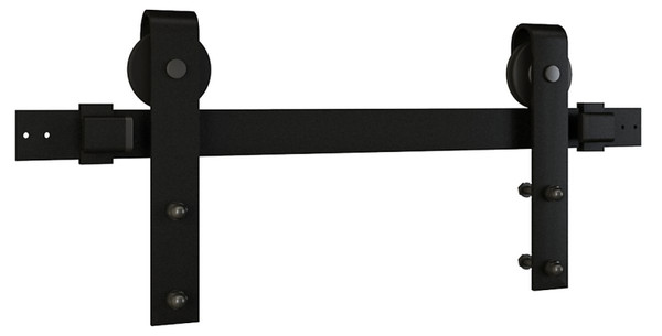 National Hardware N700-005 Designer Barn Door Kit, 72 in L Track, Steel, Matte Black, Wall Mounting [SKU: ORG2051282]