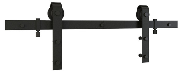 National Hardware N700-004 Classic Barn Door Kit, 96 in L Track, Steel, Matte Black, Wall Mounting [SKU: ORG2051274]