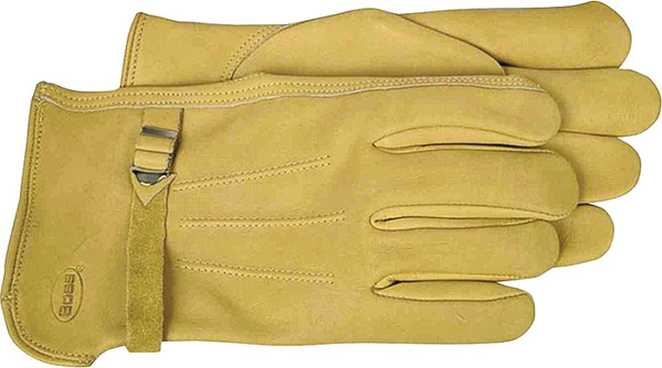 BOSS 6023L Driver Gloves, L, Keystone Thumb, Open Cuff, Cowhide Leather, Gold [SKU: ORG3793700]