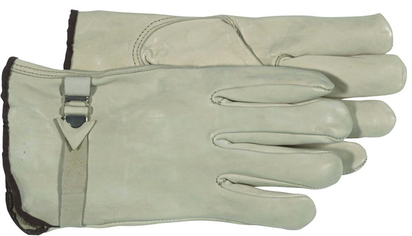 BOSS 4070M Driver Gloves, M, Keystone Thumb, Open Cuff, Cowhide Leather, Tan [SKU: ORG9453473]
