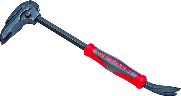 Crescent CODE RED Series DB16 Pry Bar, 16 in L, Nail Puller Slots Tip, Steel, Black, 5-13/32 in W [SKU: ORG6871644]