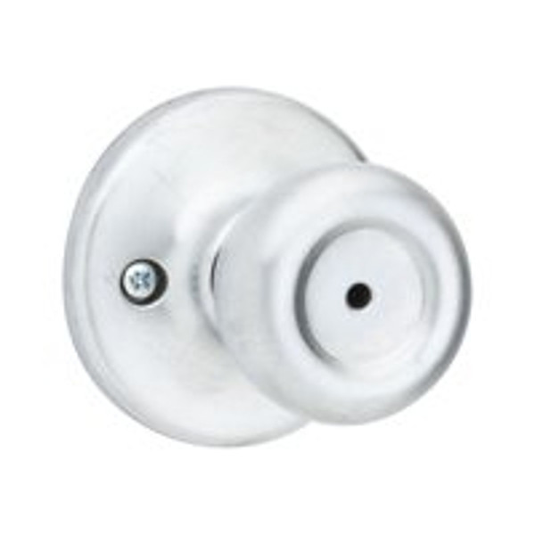 Kwikset 300T26D 6AL RCS Privacy Door Knob, 1-7/8 in Dia Knob, Metal, Satin Chrome [SKU: ORG3366176]
