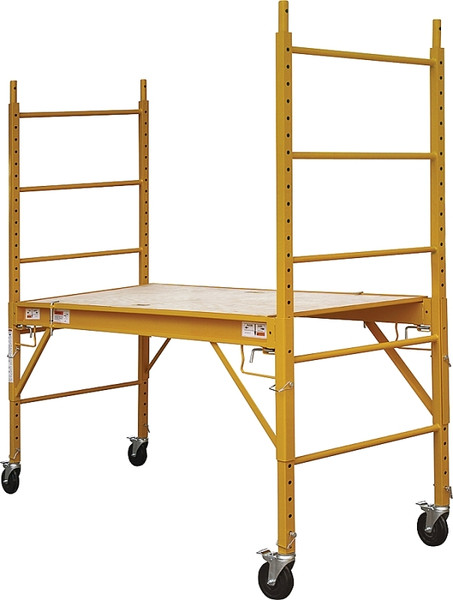 ProSource YH-SD601 Portable Scaffold, 29 in W Rail, 1-1/2 in D Rail, 69 in H Rail, 29 to 71-1/4 in H Adjustment, 1-Deck [SKU: ORG8795478]