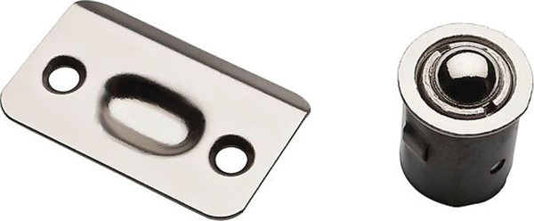 National Hardware SPB1440 Series N830-107 Ball Catch, Steel, Satin Nickel [SKU: ORG2049005]