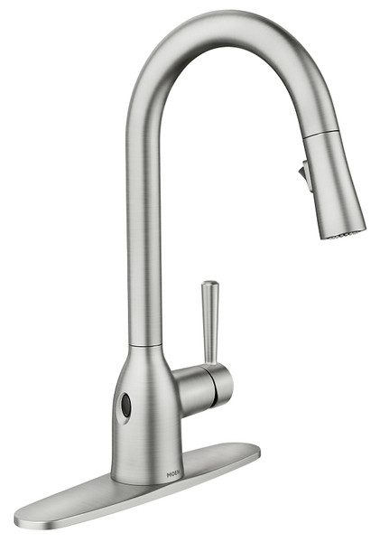Moen Adler Series 87233 Pull-Down Kitchen Faucet, 1.5 gpm, 1-Faucet Handle, 1-Faucet Hole, Metal, Chrome Plated [SKU: ORG7440670]