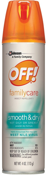 OFF! 22154 Insect Repellent I, 4 oz, Liquid, Clear/White, Pleasant [SKU: ORG3569183]