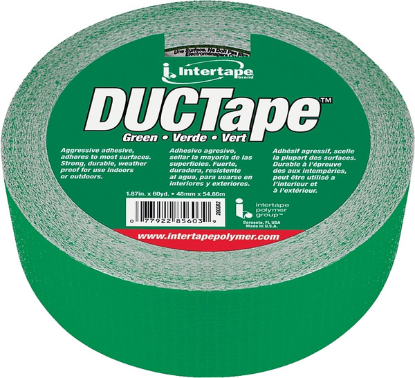 IPG 20C-GR2 Duct Tape, 60 yd L, 1.88 in W, Cloth Backing, Green [SKU: ORG3395738]