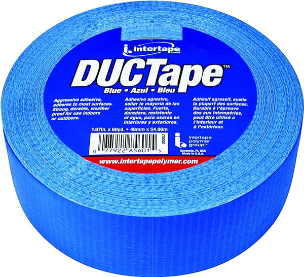 IPG 20C-BL2 Duct Tape, 60 yd L, 1.88 in W, Polyethylene-Coated Cloth Backing, Blue [SKU: ORG6558563]
