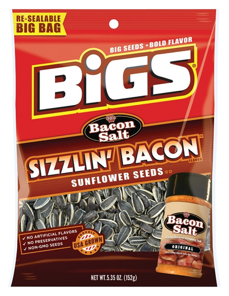 BIGS TFL55003 Sunflower Seed, Sizzlin' Bacon Flavor, 5.35 oz [SKU: ORG0810705]