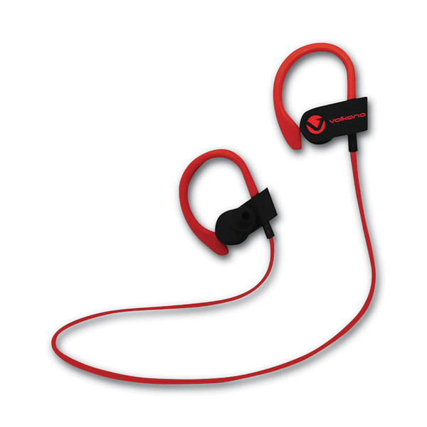 Race Series Wireless Bluetooth 4.2 Stereo Earphones with Built-In Mic, Red/Black [SKU: VLKVK1008BKRD]