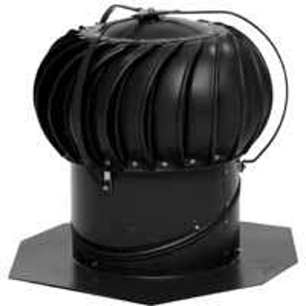 LOMANCO Whirlybird BEB12B Turbine Ventilator, 12 in Dia Throat, Aluminum, Black [SKU: ORG3709508]