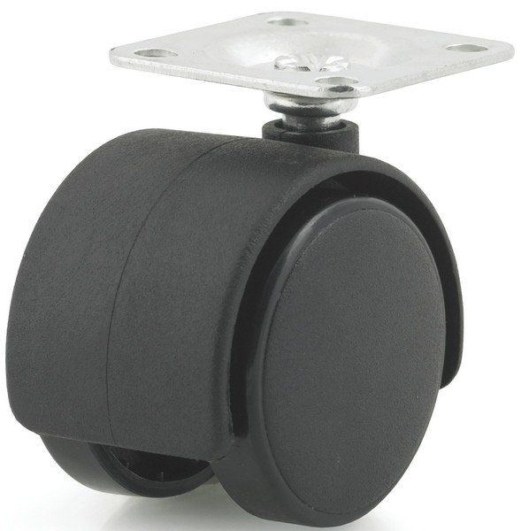 DH CASTERS C-T15P1BK Swivel Caster, 1-1/2 in Dia Wheel, Plastic Wheel, Black, 70 lb [SKU: ORG5146626]