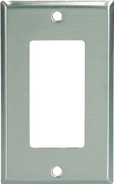 Eaton Cooper Wiring 93401 93401-BOX1 Wallplate, 4-1/2 in L, 2-3/4 in W, 1 -Gang, Stainless Steel, Brushed Satin [SKU: ORG5672100]