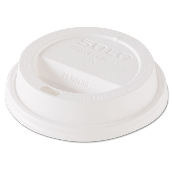 Traveler Dome Hot Cup Lid, Fits 8 oz Cups, White, 100/Pack, 10 Packs/Carton [SKU: SCCTL38R2]
