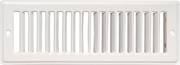 Imperial RG1280A Toe Space Grille, 4 in L, 10 in W, Steel, White [SKU: ORG5386453]