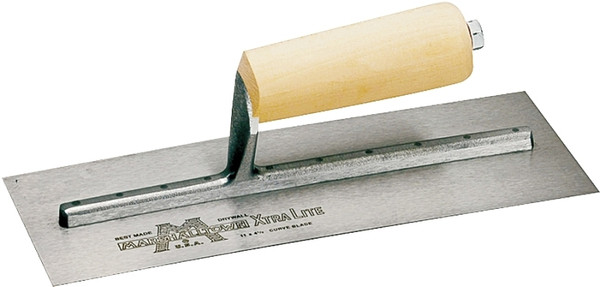 Marshalltown 12A Drywall Trowel, 4-1/2 in W Blade, 14 in L Blade, HCS Blade, Straight Handle, Hardwood Handle [SKU: ORG6881056]