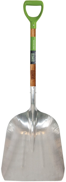 AMES 2672400 Scoop Shovel, 15-1/2 in W Blade, 11-1/2 in L Blade, Aluminum Blade, Northern Hardwood Handle, 46 in OAL [SKU: ORG7005887]
