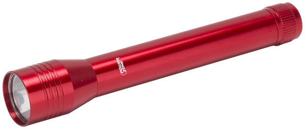 PowerZone 12164S Flashlight, AA Battery, LED Lamp, 150 Lumens, 60 m Beam Distance, 1.5 hrs Run Time, Red [SKU: ORG1500412]