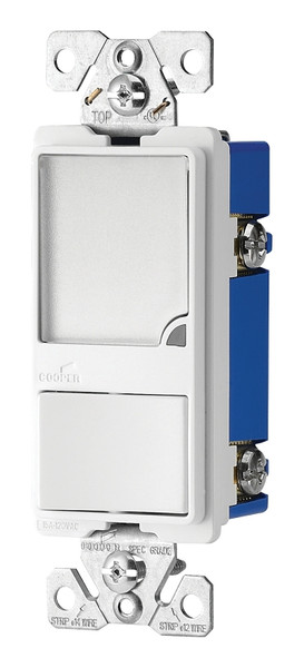 Eaton Cooper Wiring Patrol Series 7738W-K Night Light, 15 A, 120 V, 1 W, 3-Lamp, LED Lamp, White Light, PVC Fixture [SKU: ORG5441373]