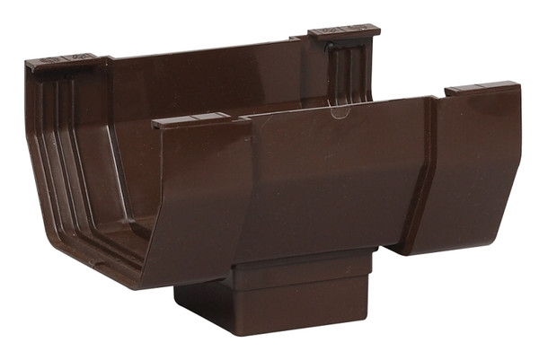 Amerimax T1506 Contemporary Center Outlet, 5 in Gutter, Vinyl, Brown [SKU: ORG9692930]