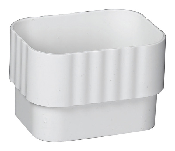 Amerimax M0723 Downspout Connector, Vinyl, White [SKU: ORG5351705]