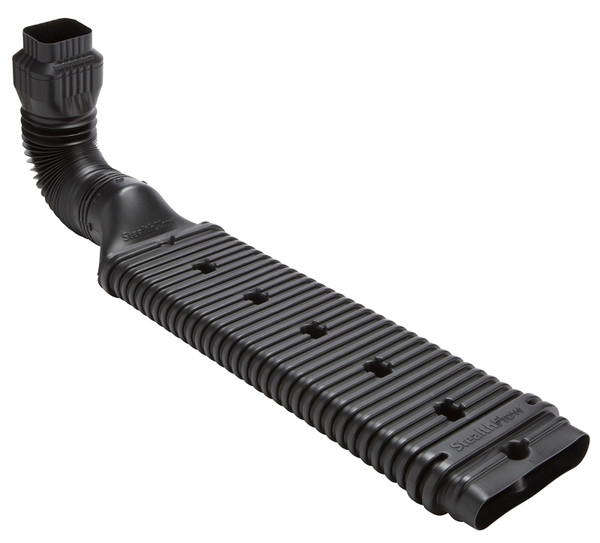 Amerimax 4601 Downspout Extension Kit, 38 in L Extended, Vinyl, Black, For: 2 x 3 in or 3 x 4 in Downspout [SKU: ORG3582301]