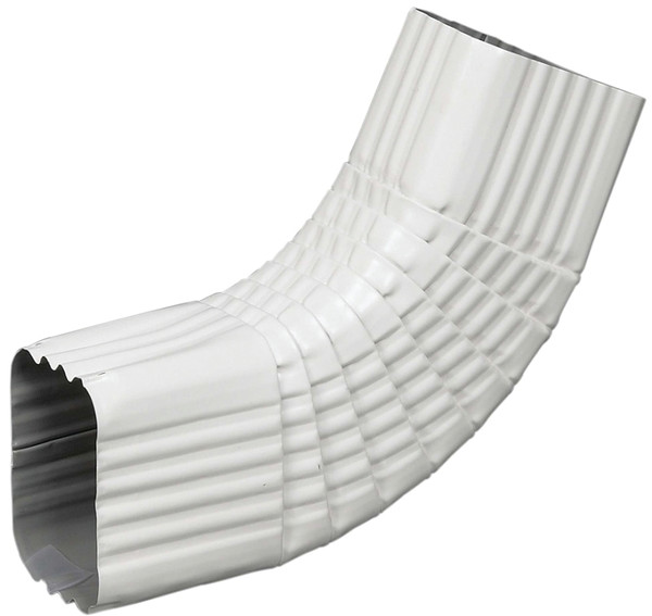 Amerimax 47265 Gutter Side Elbow, Aluminum, White [SKU: ORG3169414]