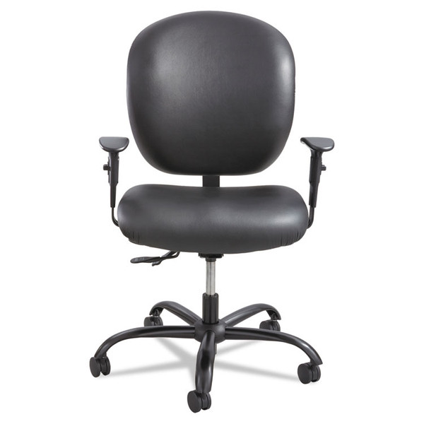 Alday Intensive-Use Chair, Supports Up to 500 lb, 17.5" to 20" Seat Height, Black Vinyl Seat/Back, Black Base [SKU: SAF3391BV]