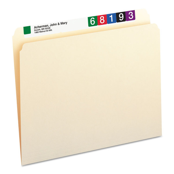 Manila File Folders, Straight Tabs, Letter Size, 0.75" Expansion, Manila, 100/Box [SKU: SMD10300]