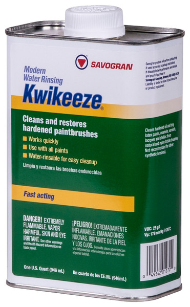 SAVOGRAN Kwikeeze 1272 Paint Brush Cleaner, Liquid, Aromatic, Clear, 1 qt [SKU: ORG7233265]