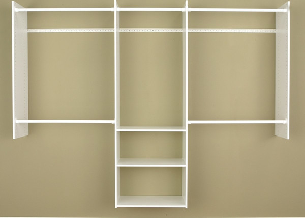Easy Track RB1460 Deluxe Starter Closet, 48 to 96 in W, 84 in H, 3-Shelf [SKU: ORG1856228]
