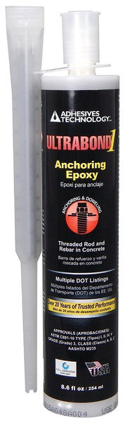 ULTRABOND A9-1 Epoxy, Paste, Black/White, 8.6 oz Cartridge [SKU: ORG5532494]