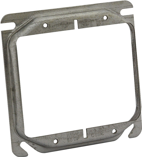 RACO 8778 Box Cover, 1/2 in L, 4 in W, Square, 2 -Gang, Steel, Gray, Galvanized [SKU: ORG6151484]