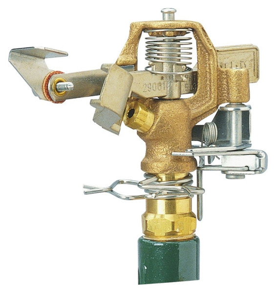 Orbit WaterMaster 55032 Impact Sprinkler with Single Nozzle, 1/2 in Connection, 20 to 40 ft, Brass [SKU: ORG0692848]