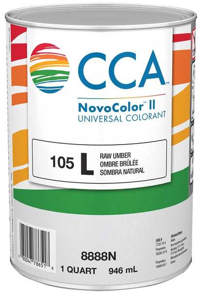 CCA NovoColor II Series 076.008888N.005 Universal Colorant, Raw Umber, Liquid, 1 qt [SKU: ORG8306862]