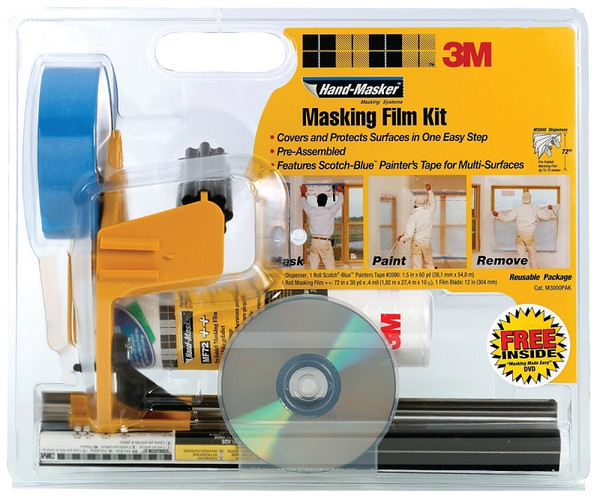 3M Hand-Masker M3000PAK Pre-Loaded Dispenser, 2 in Max Tape W [SKU: ORG2919140]