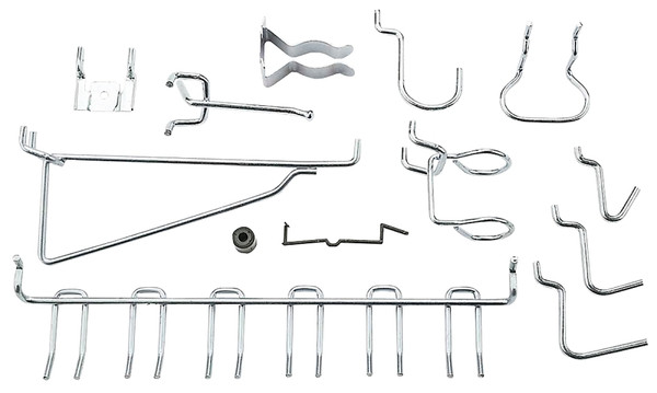 National Hardware N112-062 Peg Hook Assortment, 1/8, 1/4 in Opening, Steel, Zinc [SKU: ORG7180193]