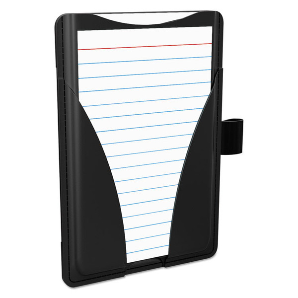 At Hand Note Card Case, Holds 25 3 x 5 Cards, 5.5 x 3.75 x 5.33, Poly, Black [SKU: OXF63519]