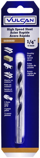 Vulcan Drill Bit, Hi-SPD, Steel, 1/4 in [SKU: ORG0056689]