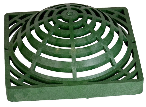 NDS 1280 Atrium Grate, 11-3/4 in L, 11-3/4 in W, Square, 3/8 in Grate Opening, HDPE, Green [SKU: ORG3075819]
