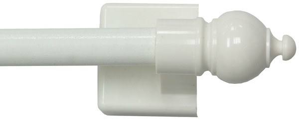 Kenney KN40344 Cafe Rod, 7/16 in Dia, 16 to 28 in L, Metal, White [SKU: ORG7133986]