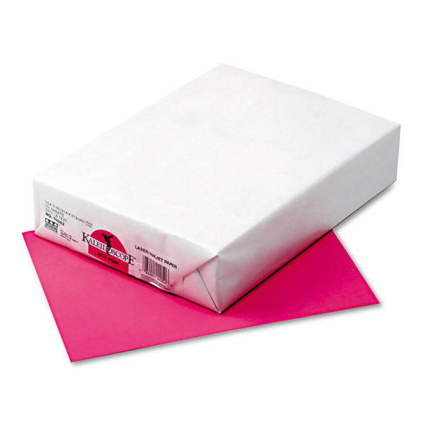 Kaleidoscope Multipurpose Colored Paper, 24 lb Bond Weight, 8.5 x 11, Hot Pink, 500/Ream [SKU: PAC102052]